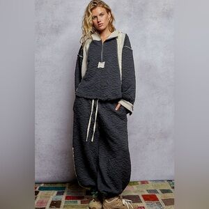 POL “ Shayle “ POL Quilted Joggers and Hoodie 2 Piece Set 67A